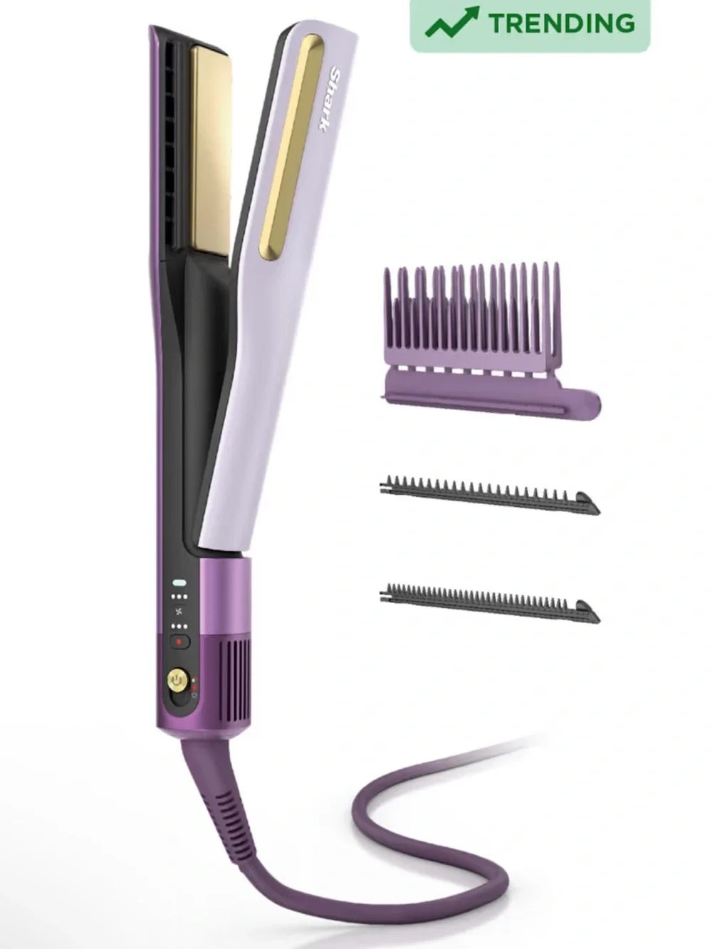 Shark SilkiPro™ Hair Straightener and Dryer in Plum Satin